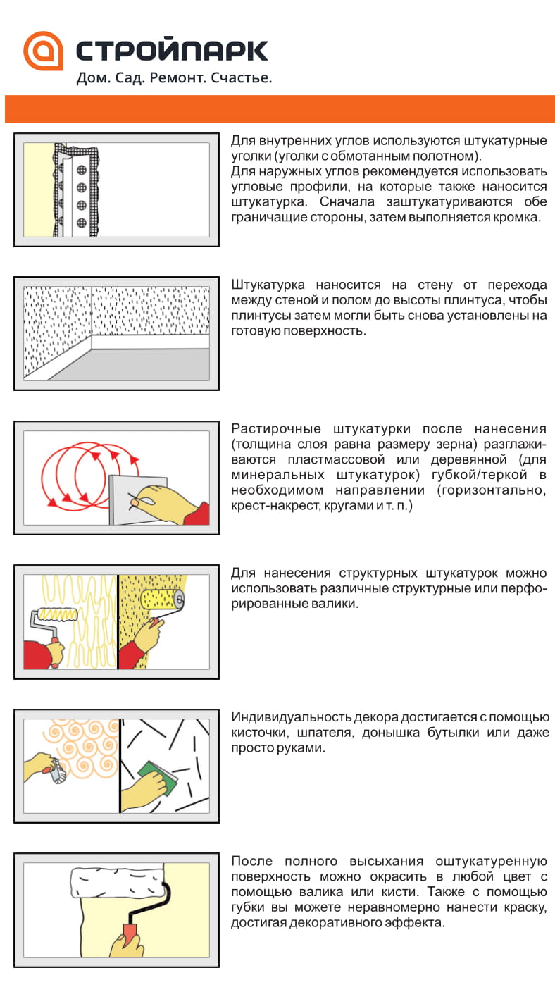 НАНЕСЕНИЕ ДЕКОРАТИВНОЙ ШТУКАТУРКИ | Стройпарк